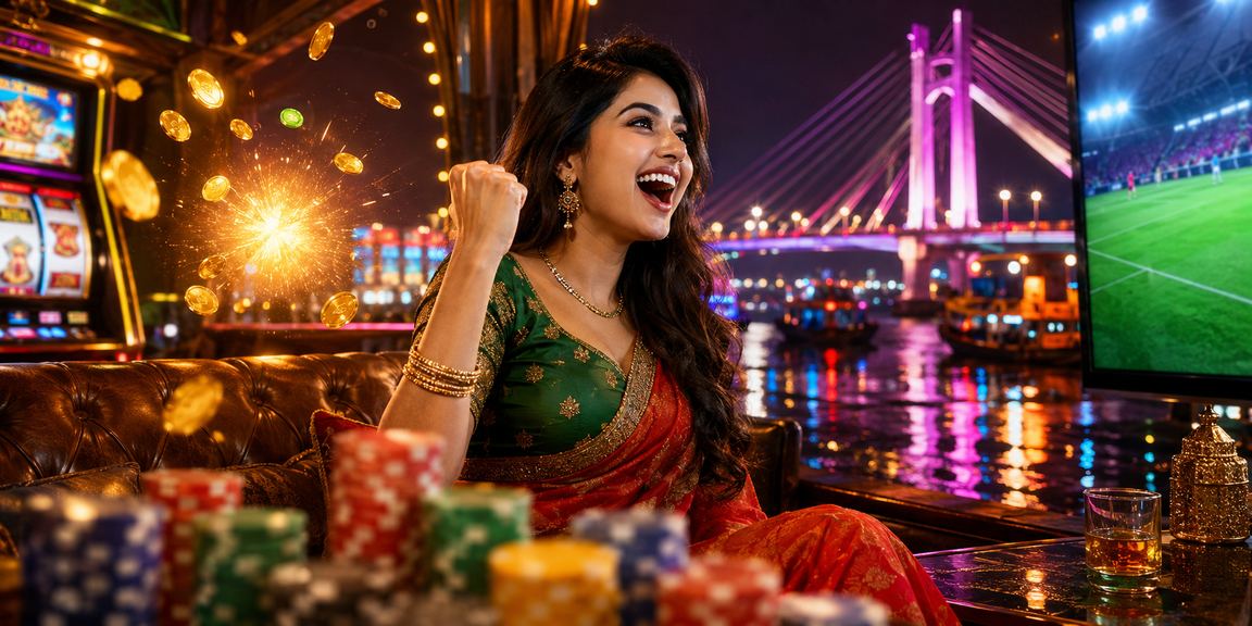 বরিশালের স্লট গেমের নীয়ন আলো ছবি
